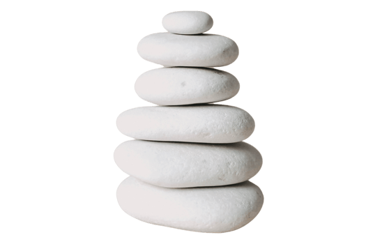 White stones isolated on a transparent background png
