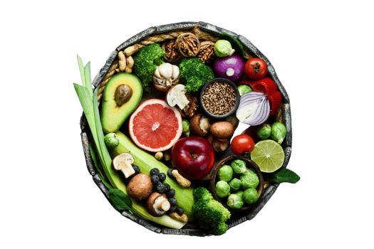 Bowl with vegatbles mix isolated on a transparent background png
