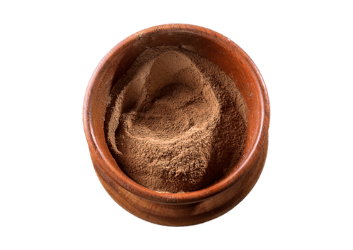 Bowl with powder chocolate isolated on a transparent background png