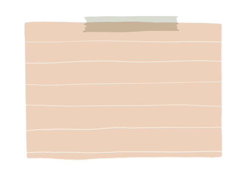Paper note isolated on a transparent background png