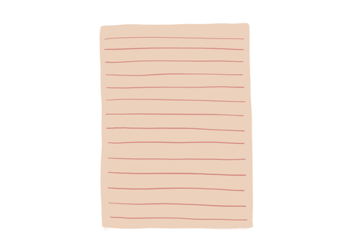 Paper note isolated on a transparent background png