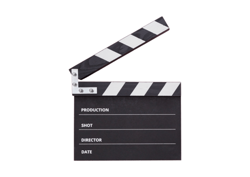 Clapperboard isolated on a transparent background png