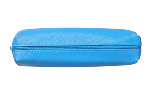 Blue pencil case isolated on a transparent background png