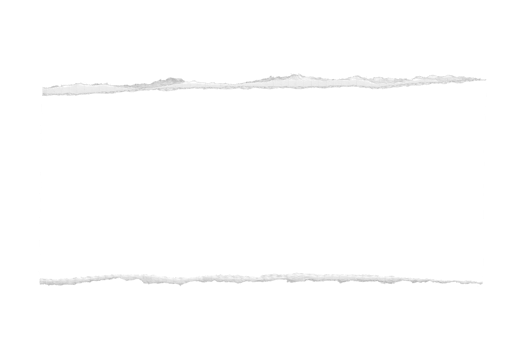 White paper cut isolated on a transparent background png