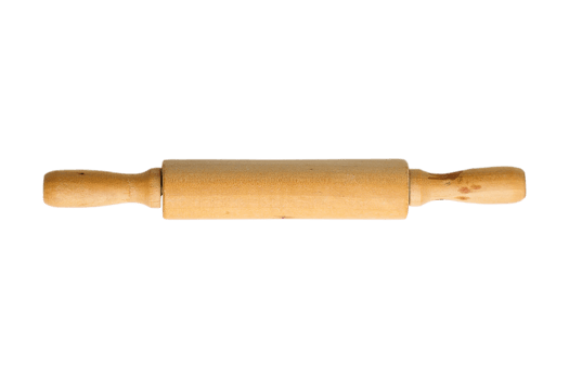 Wooden roller isolated on a transparent background png