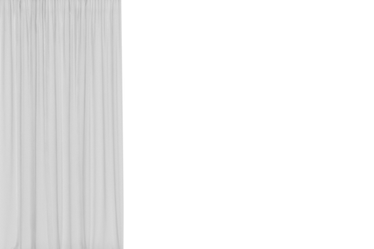 White curtain isolated on a transparent background png