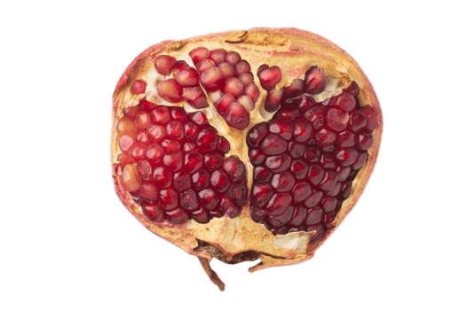 Half pomegranate isolated on a transparent background png