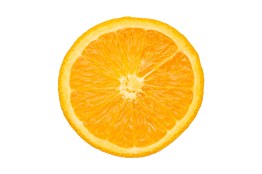 Half orange fruit isolated on a transparent background png