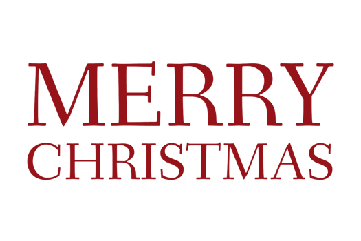 Christmas letters isolated on a transparent background png