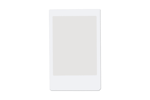 White film frame mockup isolated on a transparent background png