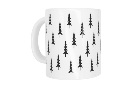 White mug isolated on a transparent background png