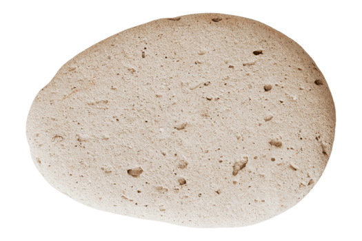 Beige stone isolated on a transparent background png