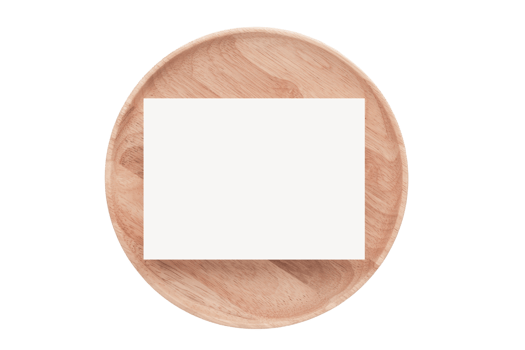 Beige tray with paper isolated on a transparent background png