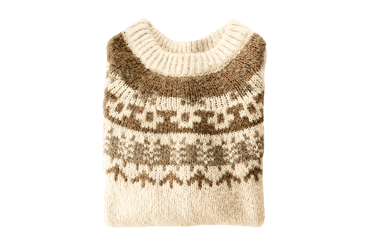 Beige sweater isolated on a transparent background png