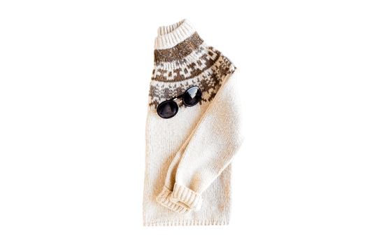White sweater isolated on a transparent background png