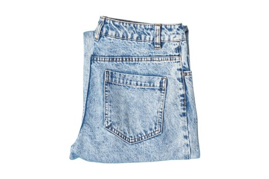 Blue jeans isolated on a transparent background png