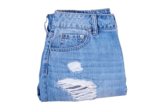Blue jeans isolated on a transparent background png