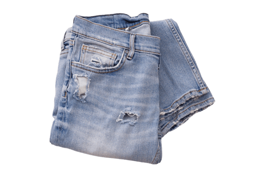 Blue jeans isolated on a transparent background png