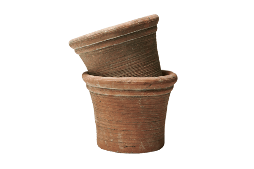 Brown vases isolated on a transparent background png