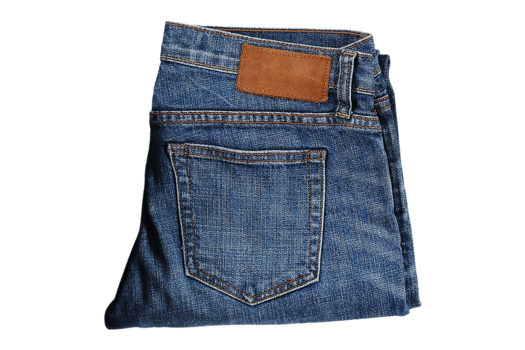 Blue jeans isolated on a transparent background png