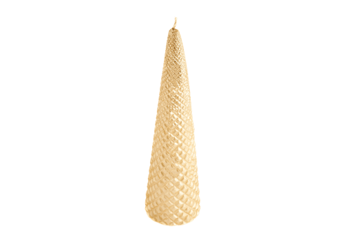 Gold candle isolated on a transparent background png