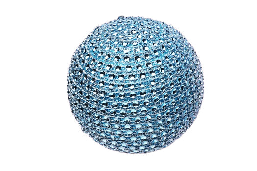 Blue christmas ball isolated on a transparent background png