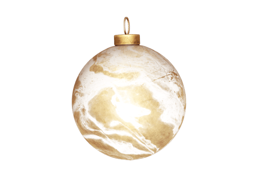 Gold christmas ball isolated on a transparent background png
