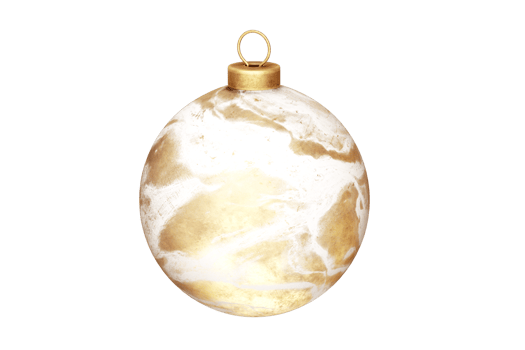 Gold christmas ball isolated on a transparent background png