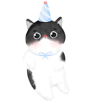 Happy Birthday Cat, Funny Cat, Cat illustration, Watercolor png