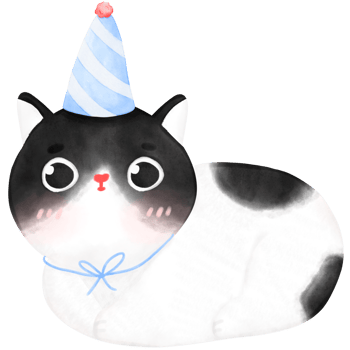 Happy Birthday Cat, Funny Cat, Cat illustration, Watercolor png