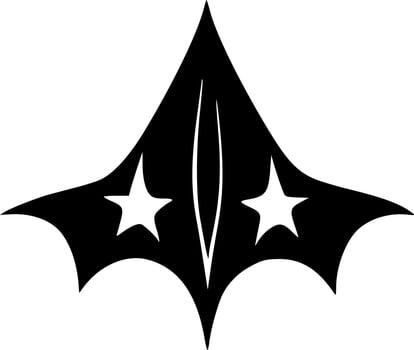 vector illustration of evil bat shape