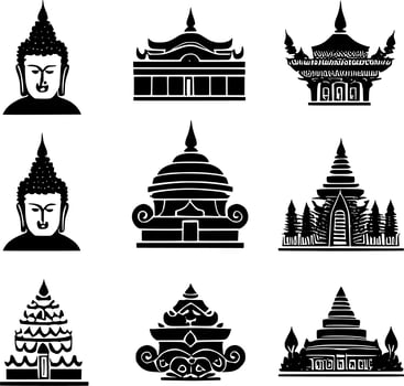set of religion icon vector