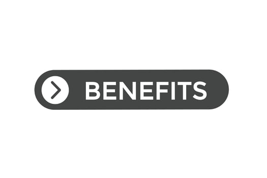 benifits button vectors.sign label speech bubble benefits vector