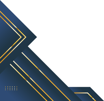Blue gold modern corner border abstract decorative frame png