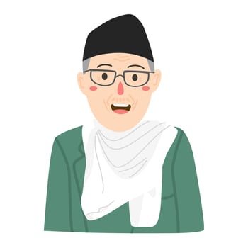 buya hamka Indonesia National Hero vector