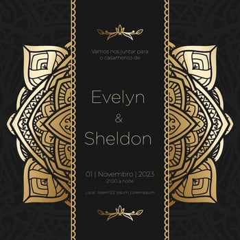 ornate luxury vintage wedding invitation vector