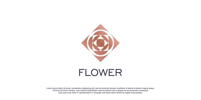 Flower logo with creative design icon vector illustration