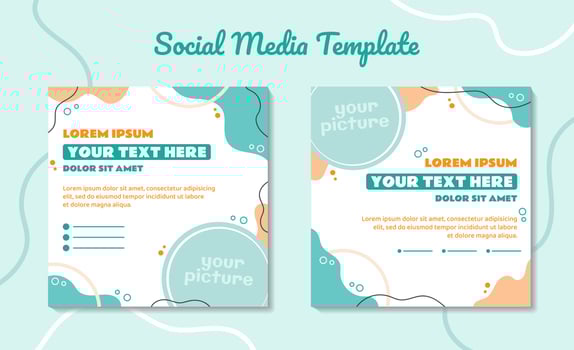Social Media Abstract Template, Banner Background Ornament vector
