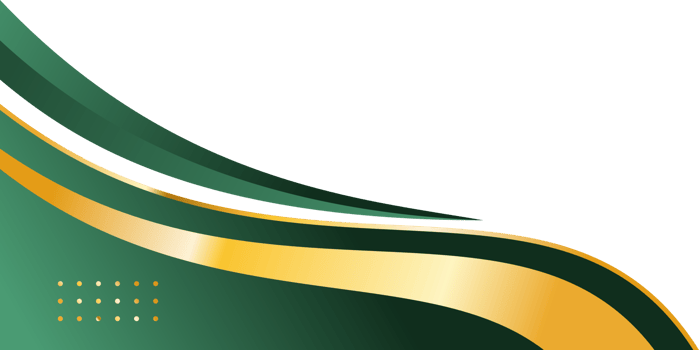 Green gold abstract curve border or gold corner border png