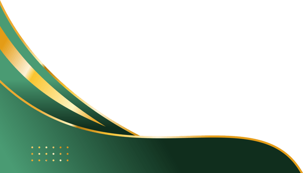 Green gold abstract curve border or gold corner border png