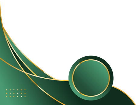 Green gold abstract curve border or gold corner border png