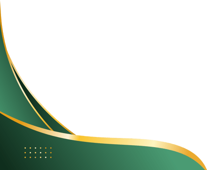 Green gold abstract curve border or gold corner border png