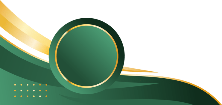 Green gold abstract curve border or gold corner border png