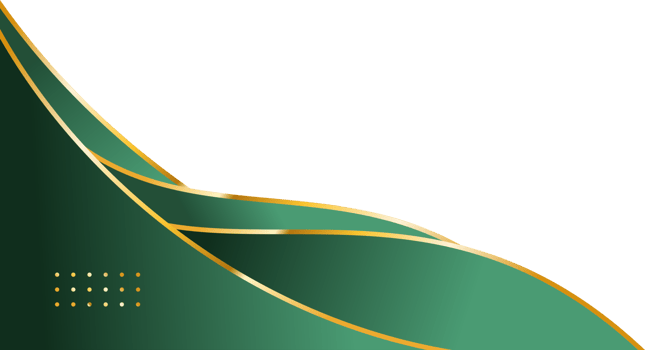 Green gold abstract curve border or gold corner border png