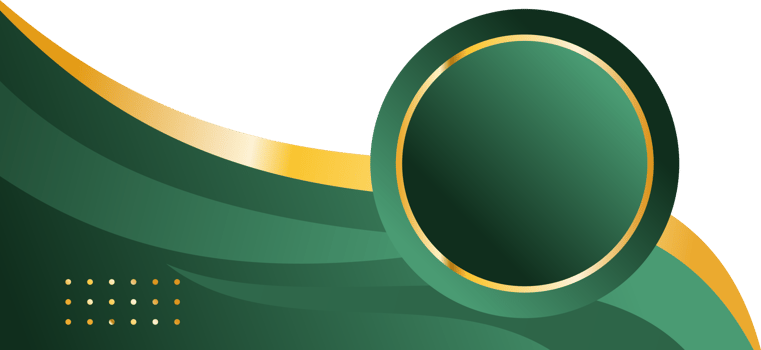 Green gold abstract curve border or gold corner border png
