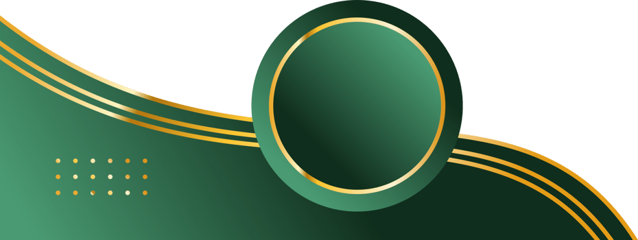 Green gold abstract curve border or gold corner border png