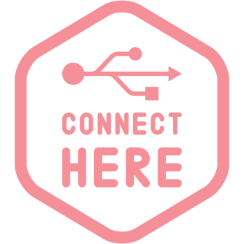 Connect here USB flash disk drive logo symbol png