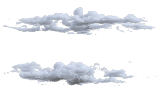 Clouds cover isolated. 3d render png