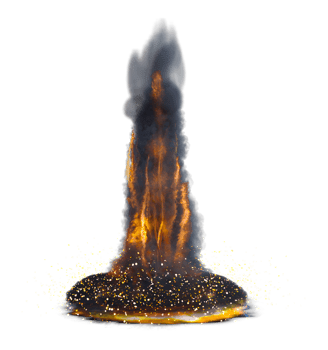 Fire ball effect isolated. 3d render png