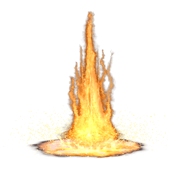 Fire ball effect isolated. 3d render png